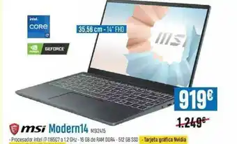 Beep Msi Modern14 oferta