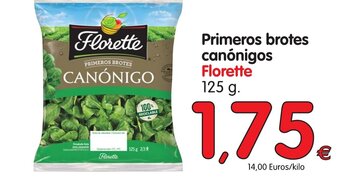 Alimerka Florette Primeros brotes canónigos 125 g oferta