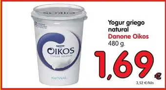 Alimerka Danone Oikos Yogur griego natural 480 g. oferta