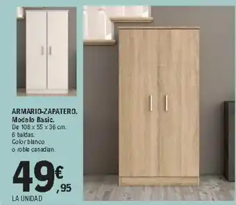 E.Leclerc Armario-Zapatero Modelo Basic 108x55x36cm oferta