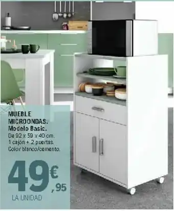 E.Leclerc Mueble Microondas 92x59x40cm oferta
