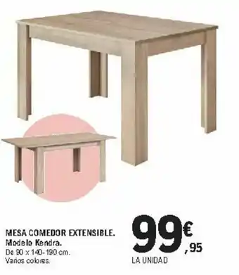 E.Leclerc Mesa Comedor extensible 90x140-190cm oferta