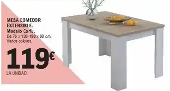 E.Leclerc Mesa Comedor Extensible Modelo Corfu oferta