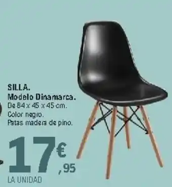 E.Leclerc Silla Modelo Dinamarca 84x45x45cm oferta