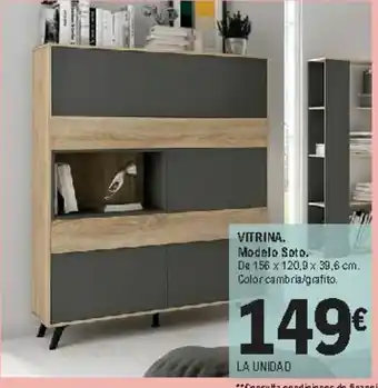 E.Leclerc Vitrina Modelo Soto 156x120,9x39.6cm oferta