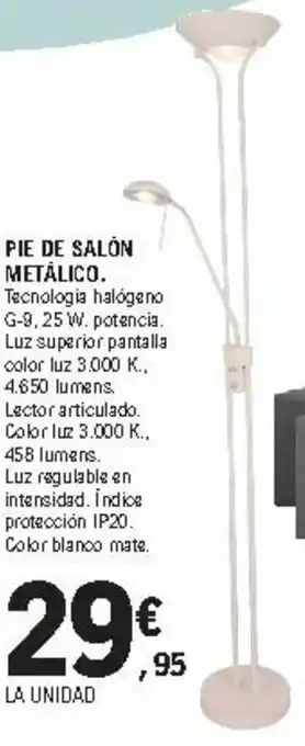 E.Leclerc Pie De Salón Metálico oferta