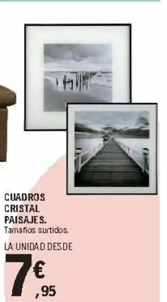 E.Leclerc Cuadros Cristal Paisajes oferta
