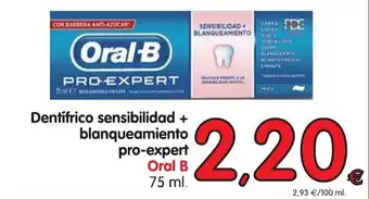 Alimerka Oral B Dentífrico sensibilidad + blanqueamiento pro-expert 75 ml. oferta