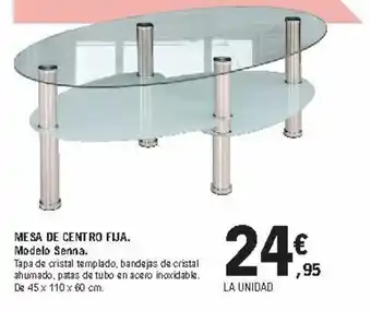 E.Leclerc Mesa De Centro Fija Modelo Senna oferta