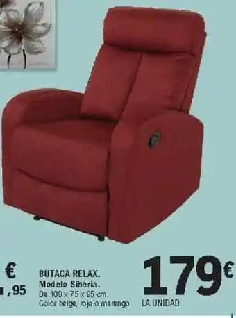 E.Leclerc Butaca Relax Modelo Siberia oferta