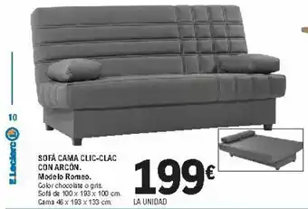 E.Leclerc Sofá Cama Clic-Clac Con Arcón 100x193x100cm oferta