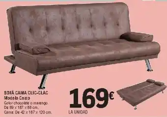 E.Leclerc Sofá Cama Clic-Clac Modelo cesto oferta