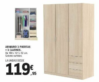 E.Leclerc Armario 3 Puertas + 3 Cajones oferta
