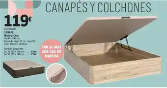 E.Leclerc Canape Modelo Ebro 90x190cm oferta