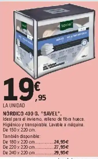 E.Leclerc Nórdico 400g Savel oferta