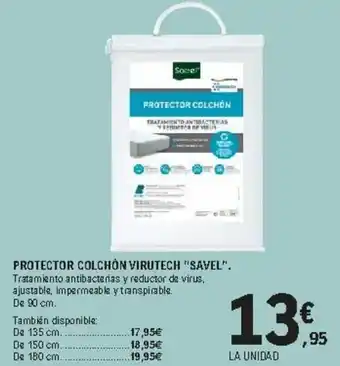 E.Leclerc Protector Colchón Virutech Savel oferta