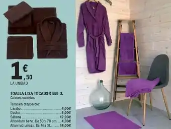 E.Leclerc Toalla Lisa Tocador 600g oferta