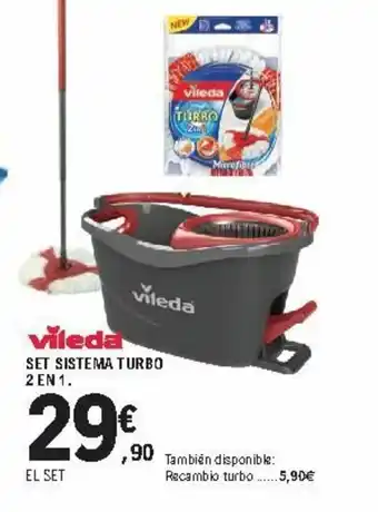 E.Leclerc Vileda Set Sistema Turbo 2en1 oferta