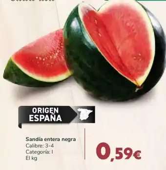 Carrefour Sandía entera negra oferta