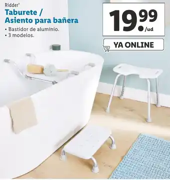 Lidl Ridder Taburete / Asiento para bañera oferta