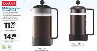 Lidl Bodum Cafetera de prensa francesa Brazil oferta