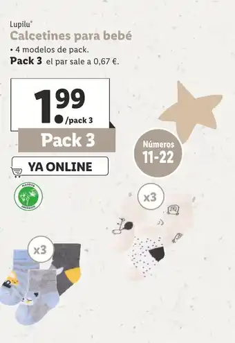 Lidl Lupilu Calcetines para bebé oferta