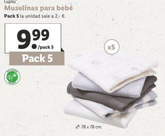 Lidl Lupilu Muselinas para bebé oferta
