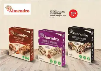 Suma Supermercados El Almendro Barretes D'ametilia Xoco Amb Llet Blanca O Negra 70% oferta