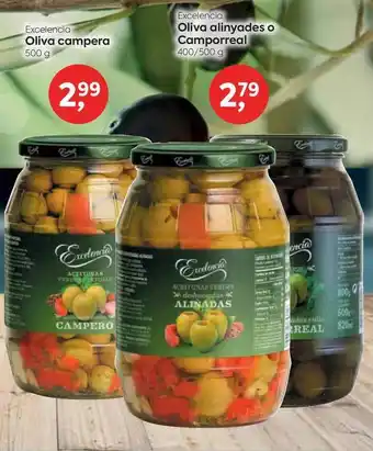 Suma Supermercados Excelencia Oliva Campera Oliva Alinyades O Camporreal 500g oferta