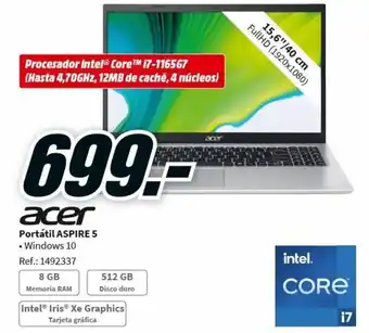 MediaMarkt Acer Portátil Apire 5 oferta