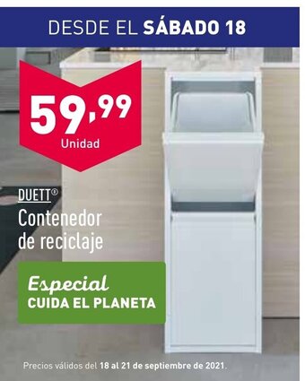 ALDI Duett Contenedor de reciclaje oferta