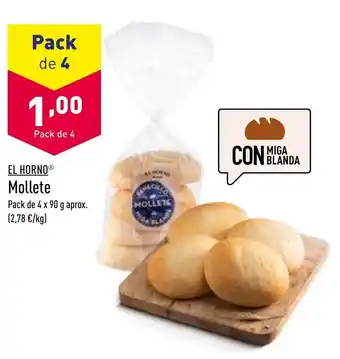 ALDI El Horno Mollete 4 x 90gr oferta