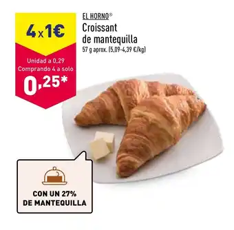 ALDI El Horno Croissant de matequilla 57g oferta