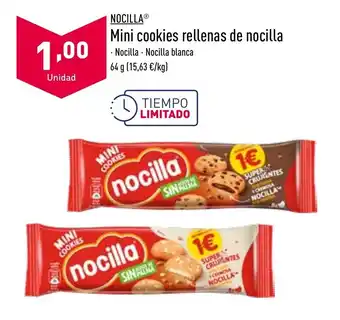 ALDI Nocilla Mini Cookies rellenas de nocilla 64g oferta