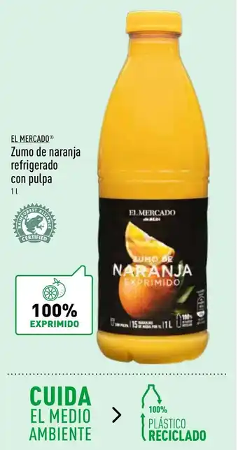 ALDI El Mercado Zumo de naranja refrigerado con pulpa 1l oferta