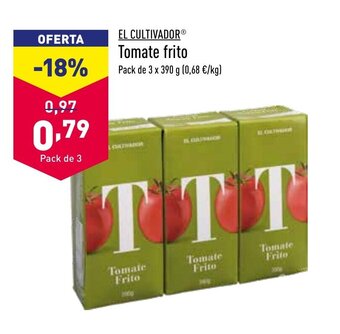 ALDI El Cultivador Tomate frito 3 x 390g oferta