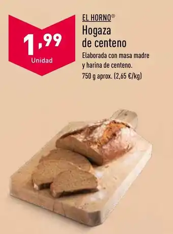 ALDI El Horno Hogaza de centeno 750g oferta