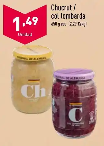 ALDI Chucrut/col lombarda 650g oferta