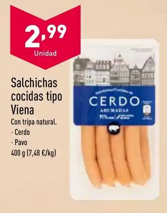 ALDI Salchichas cocidas tipo Viena 400g oferta