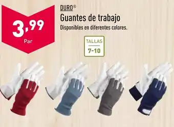 ALDI Duro Guantes de trabajo oferta
