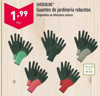 ALDI Gardenline Guantes de jardineria robustos oferta