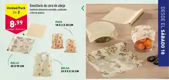 Envoltorio de cera de abeja
