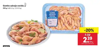 Lidl Gamba salvaje cocida 250 g oferta
