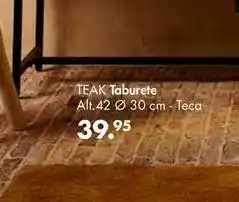 Taburete teak