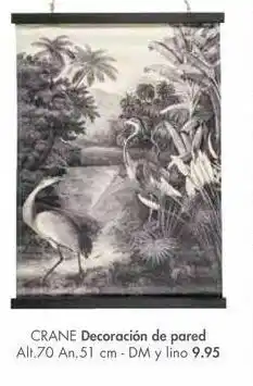 Decoración de pared crane