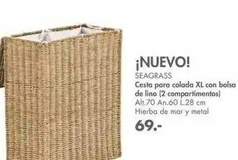 Cesta para la colada seagrass