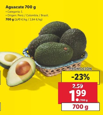 Lidl Aguacate 700g oferta