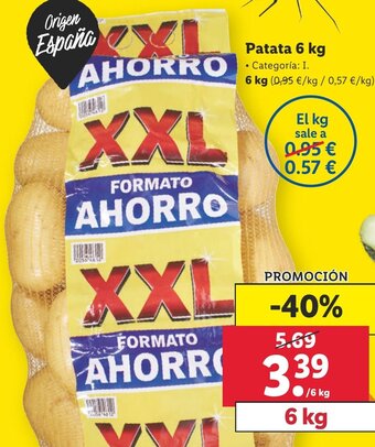 Lidl Patata 6kg oferta