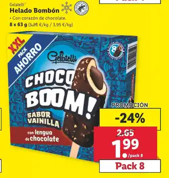 Lidl Helado Bombón 8x63g oferta