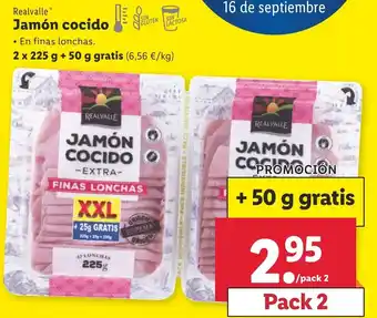 Lidl Jamón cocido 2 x 225g oferta